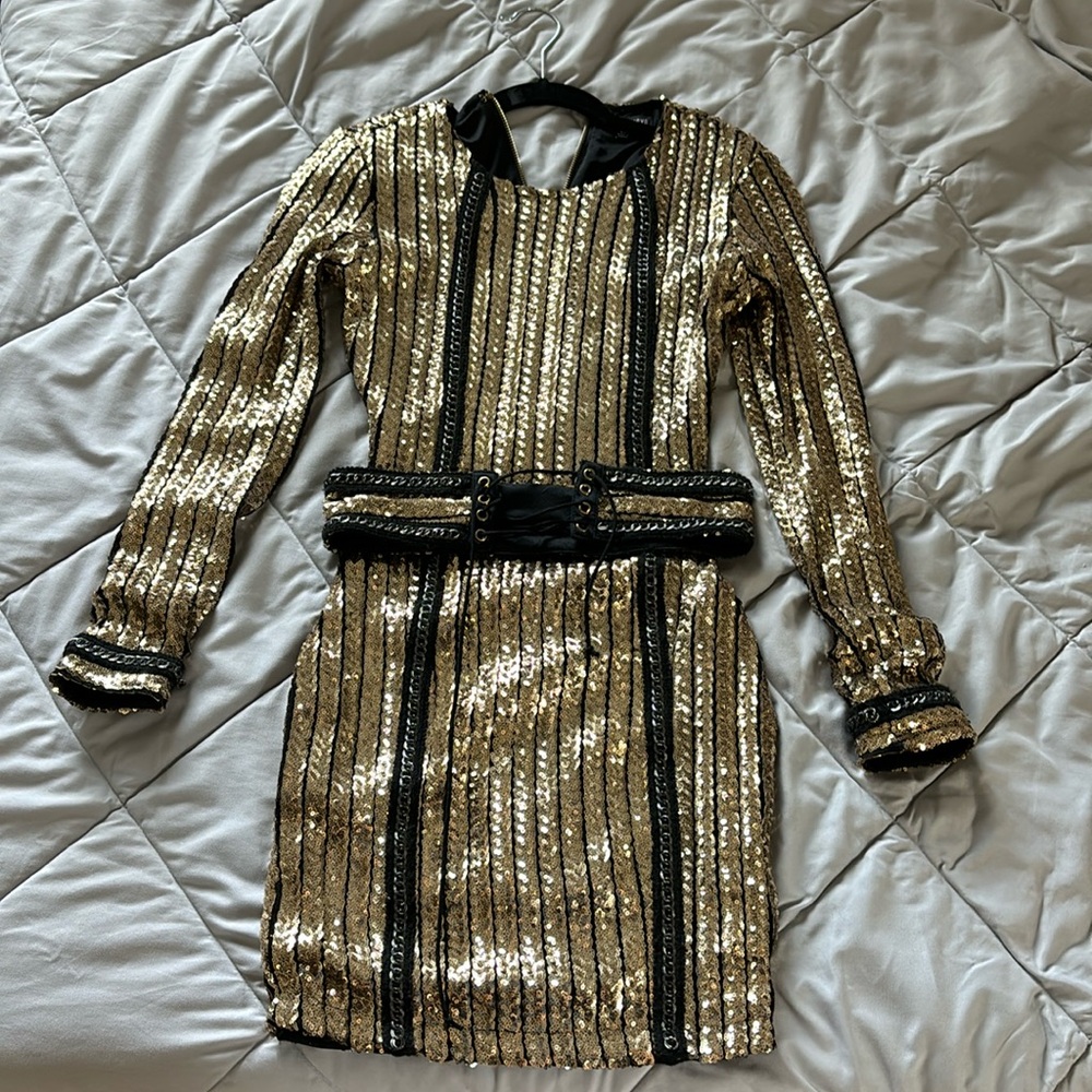 Gold/Black dress